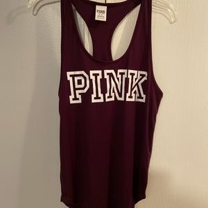 Pink racer back tank top